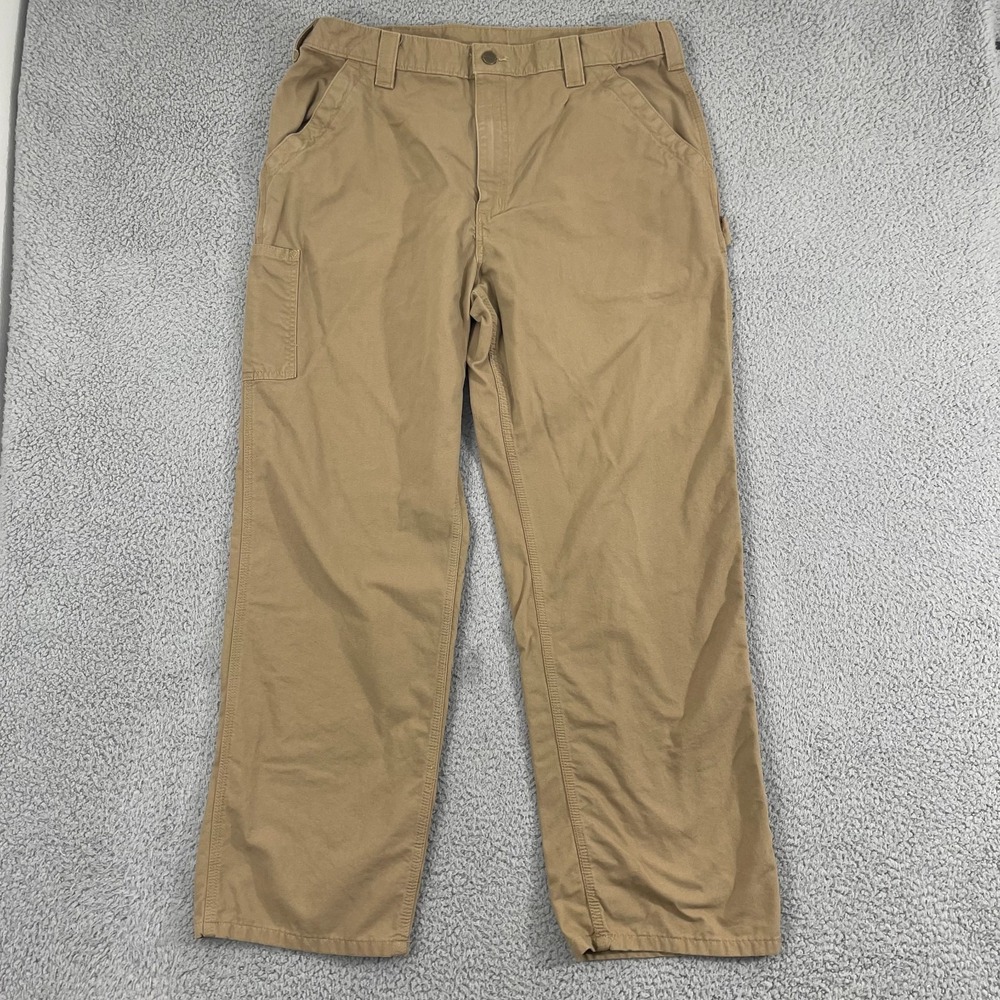 Carhartt Carpenter Pants Men 36x31 Tan Utility Workwear